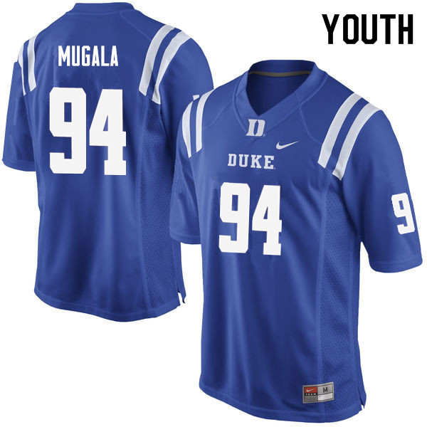Youth #94 Twazanga Mugala Duke Blue Devils College Football Jerseys Sale-Blue